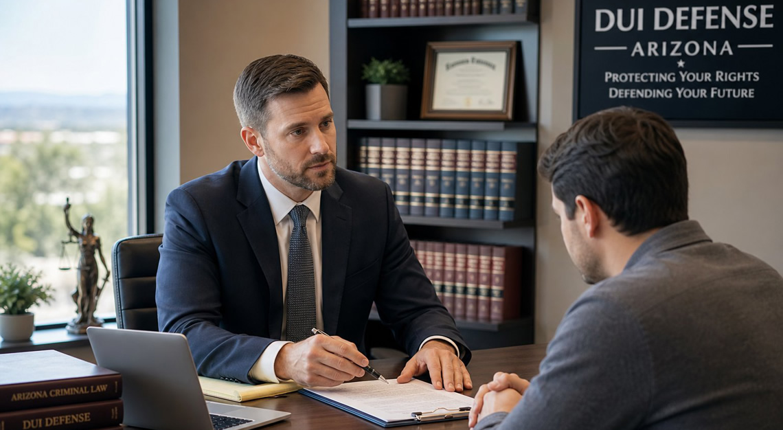 A lawyer consulting with a client in a modern office, discussing legal matters.